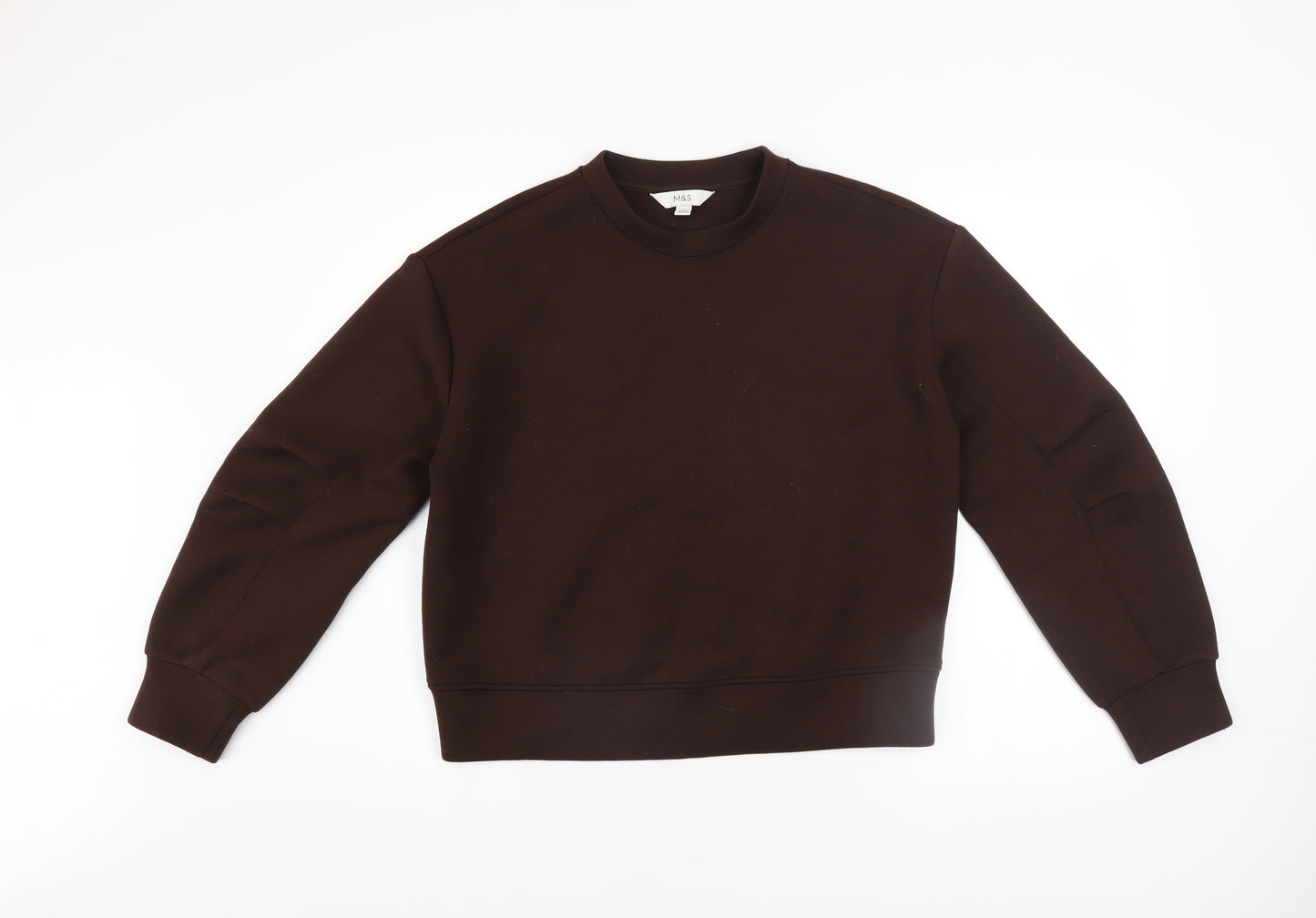 Marks and Spencer Womens Brown Crew Neck Pullover Sweatshirt Size S