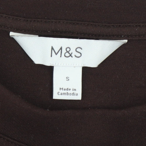 Marks and Spencer Womens Brown Crew Neck Pullover Sweatshirt Size S