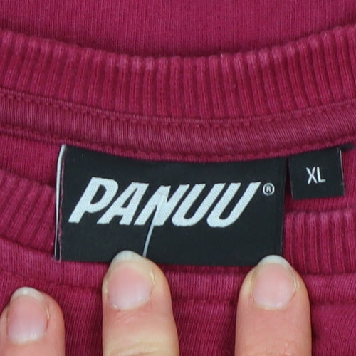 PANUU Mens Red XL Pullover Graphic Print Billionaire Sweatshirt