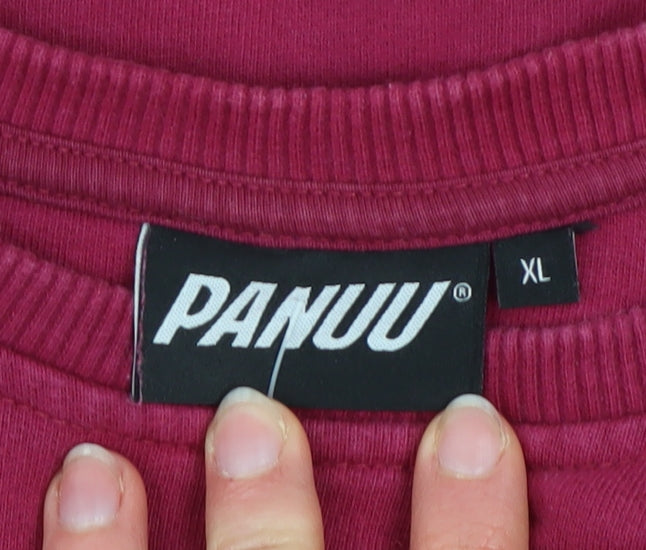 PANUU Mens Red XL Pullover Graphic Print Billionaire Sweatshirt