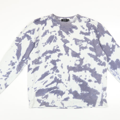 boohooMAN Men's Multicoloured Tie-Dye Pullover Sweatshirt M