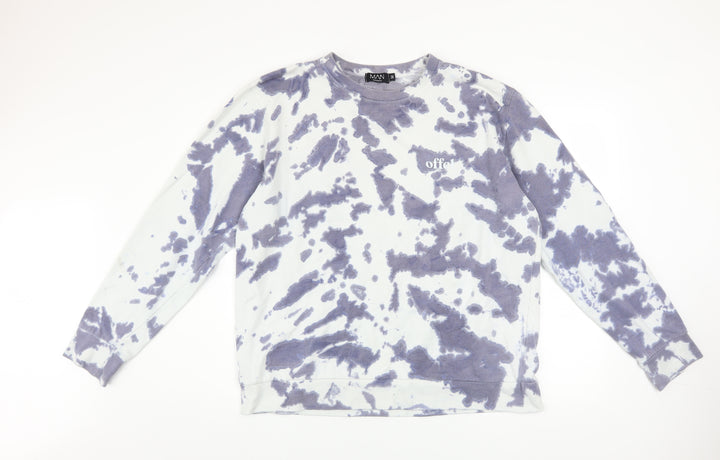 boohooMAN Men's Multicoloured Tie-Dye Pullover Sweatshirt M