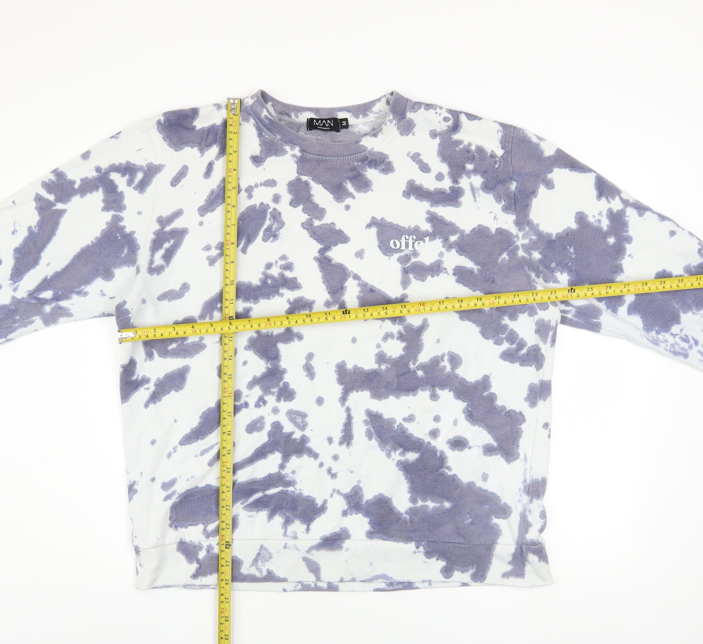 boohooMAN Men's Multicoloured Tie-Dye Pullover Sweatshirt M