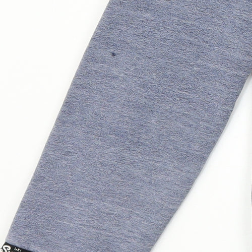 Superdry Women Blue Full Zip Hoodie L Cotton Blend Casual