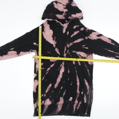 Next Girls Multicoloured Tie Dye Pullover Hoodie 8 Years with Zip Detail