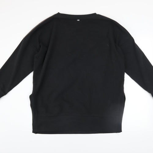 Next Women Black Leopard Print Pullover Sweatshirt Size 12