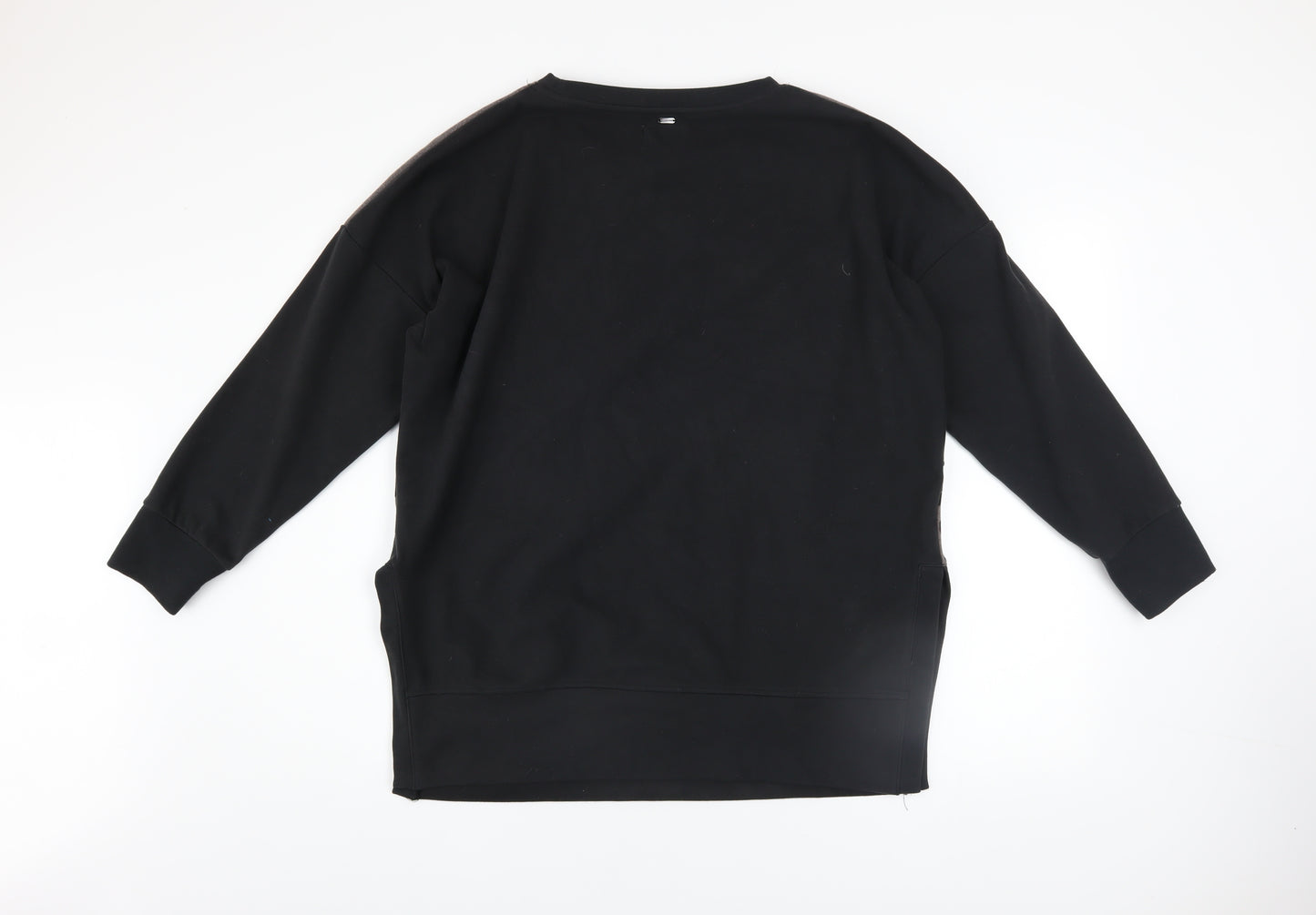 Next Women Black Leopard Print Pullover Sweatshirt Size 12