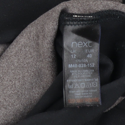 Next Women Black Leopard Print Pullover Sweatshirt Size 12