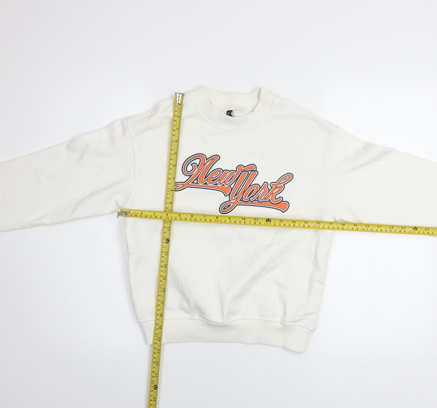 H&M Divided Women's White New York Graphic Sweatshirt XS