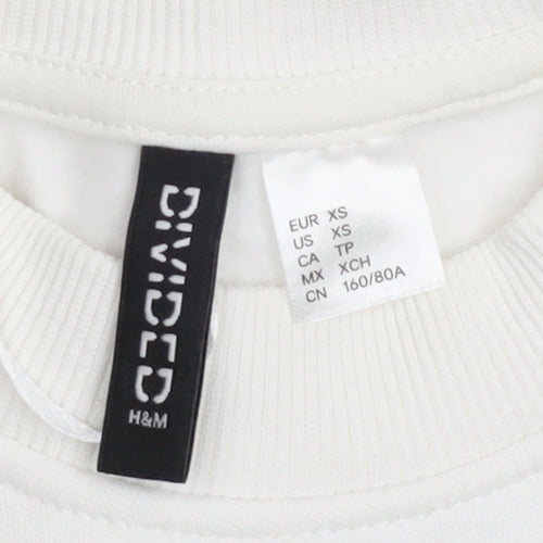 H&M Divided Women's White New York Graphic Sweatshirt XS