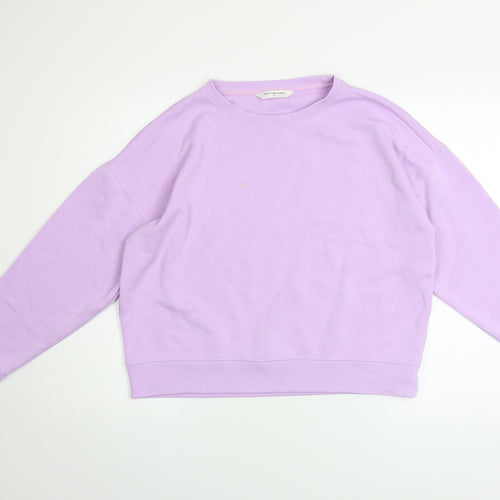 MSCH Copenhagen Women Lilac Pullover Sweatshirt Size M Viscose Blend