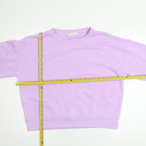 MSCH Copenhagen Women Lilac Pullover Sweatshirt Size M Viscose Blend