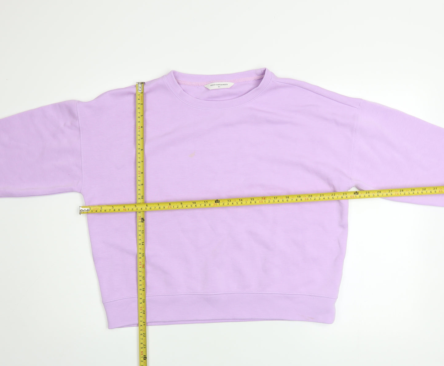 MSCH Copenhagen Women Lilac Pullover Sweatshirt Size M Viscose Blend