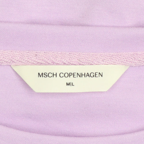 MSCH Copenhagen Women Lilac Pullover Sweatshirt Size M Viscose Blend