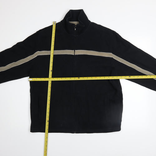 Next Men's Black Cotton Full Zip Collared Casual Jacket Size L
