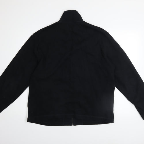 Next Men's Black Cotton Full Zip Collared Casual Jacket Size L