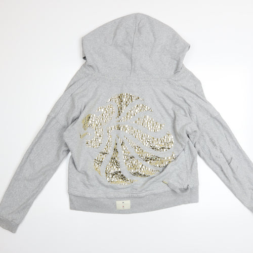 Adidas Stella McCartney Team GB Grey Sequin Hoodie Womens 16