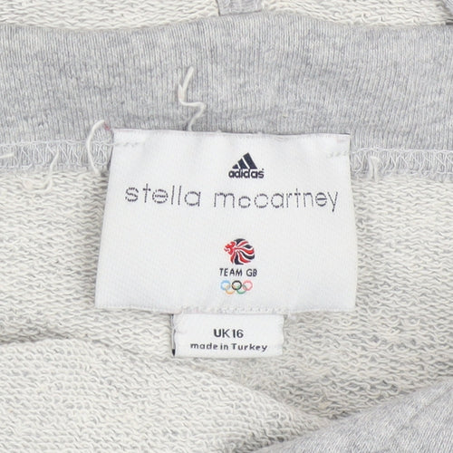 Adidas Stella McCartney Team GB Grey Sequin Hoodie Womens 16