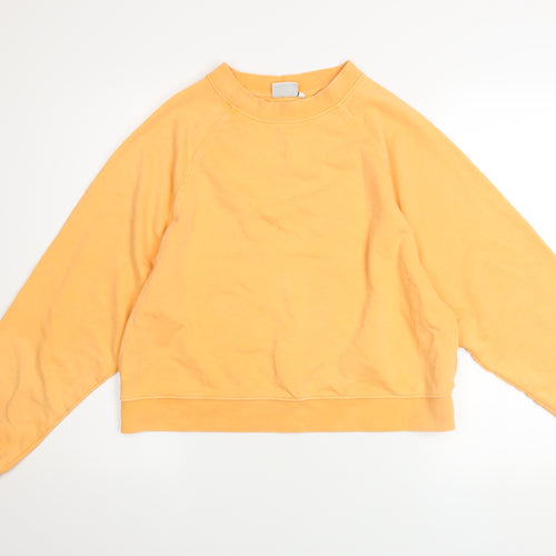 ONLY Life Women's Yellow Crew Neck Pullover Sweatshirt Size L