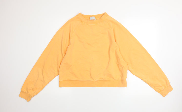 ONLY Life Women's Yellow Crew Neck Pullover Sweatshirt Size L