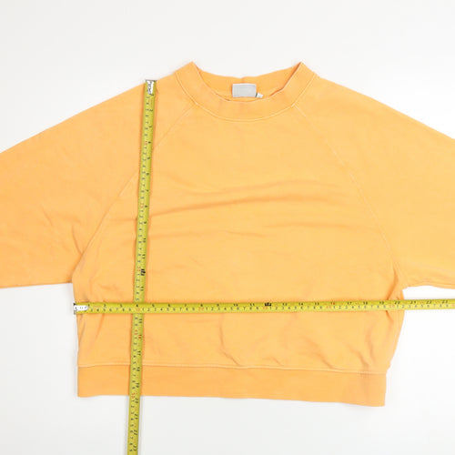ONLY Life Women's Yellow Crew Neck Pullover Sweatshirt Size L