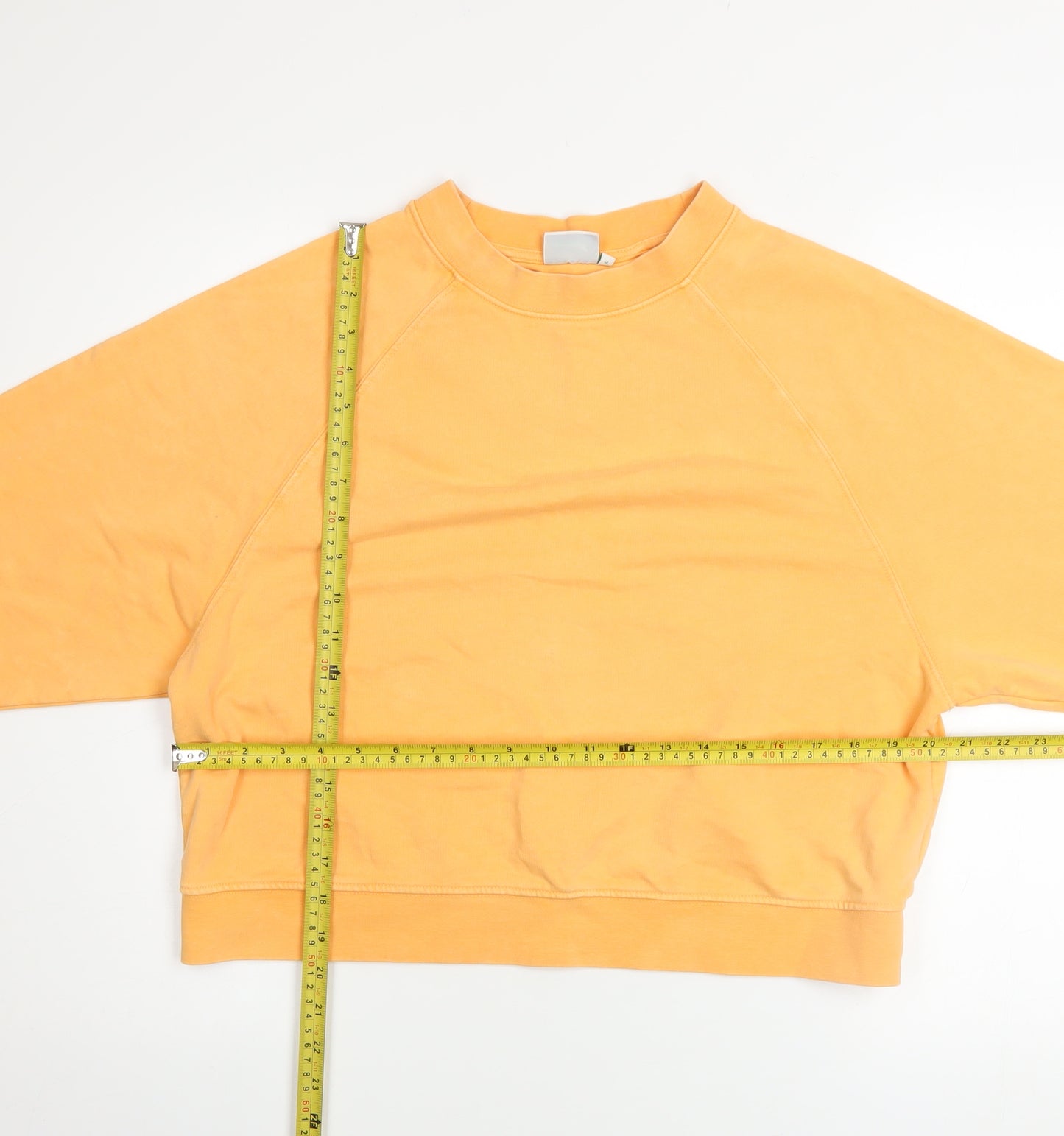 ONLY Life Women's Yellow Crew Neck Pullover Sweatshirt Size L