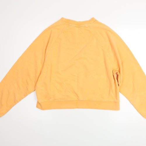 ONLY Life Women's Yellow Crew Neck Pullover Sweatshirt Size L