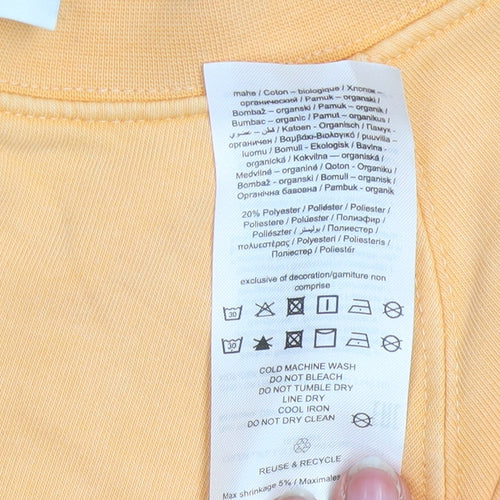 ONLY Life Women's Yellow Crew Neck Pullover Sweatshirt Size L