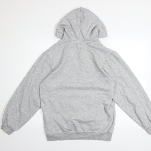 BoohooMAN Men's Grey Pullover Hoodie XS Regular Fit Logo Style