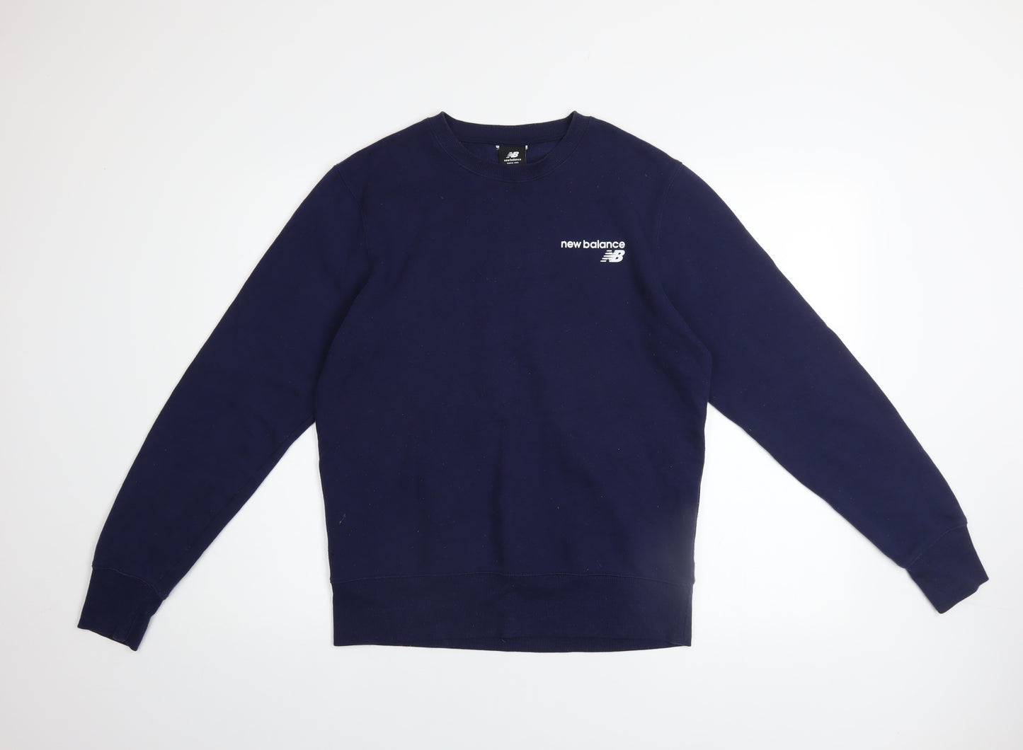 New Balance Men’s Blue Pullover Sweatshirt Size S Crew Neck Fleece
