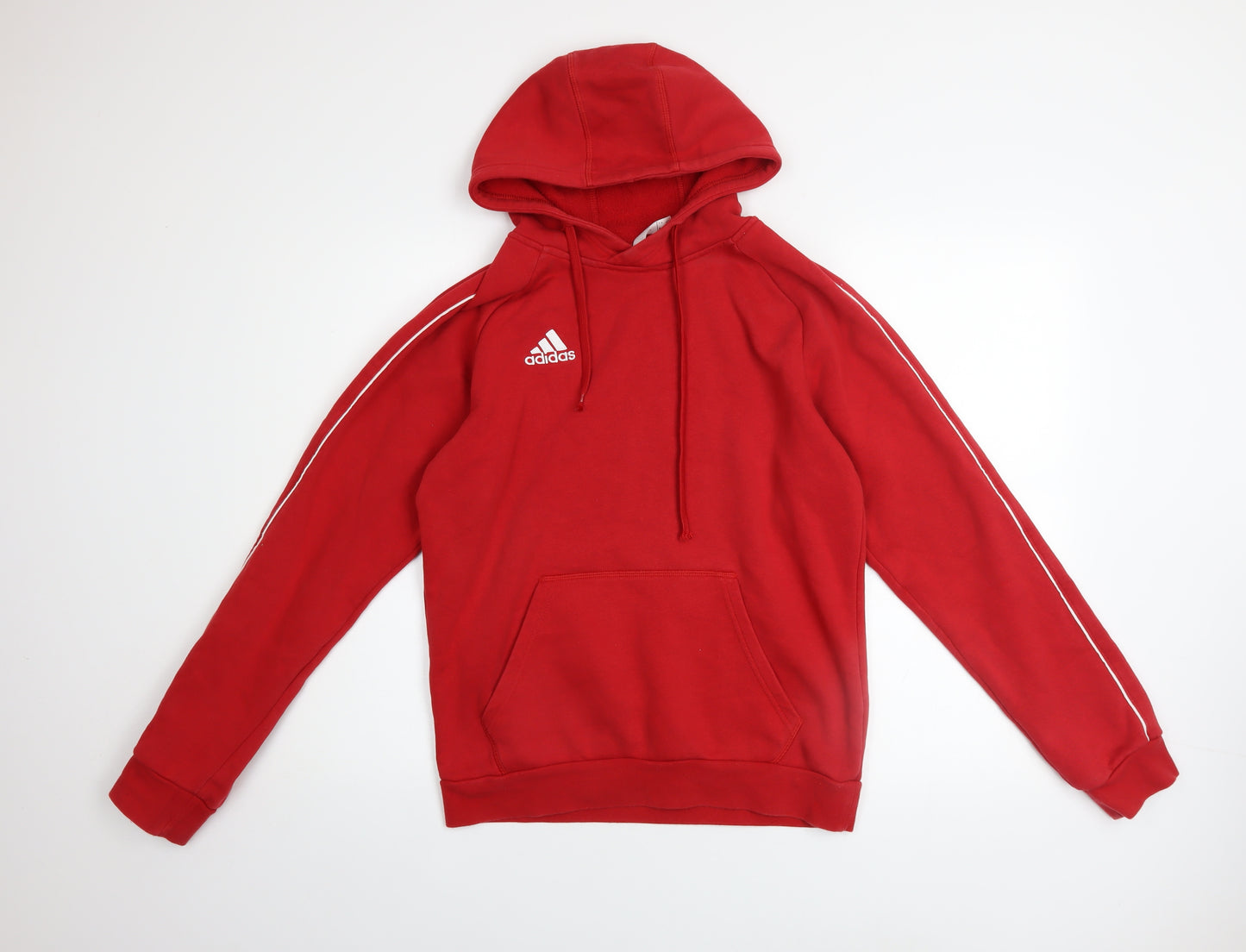 Adidas Men's Red Pullover Hoodie Small Regular Fit Fleece Sweatshirt