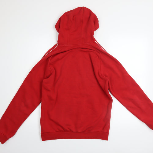 Adidas Men's Red Pullover Hoodie Small Regular Fit Fleece Sweatshirt