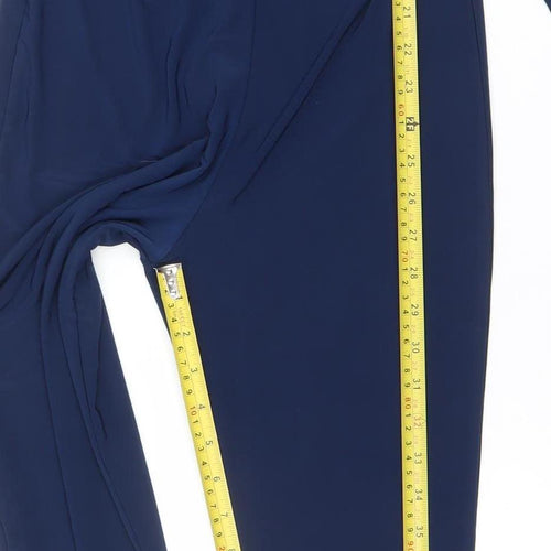 PrettyLittleThing Women Navy Blue Size 10 Strappy Jumpsuit Polyester Blend