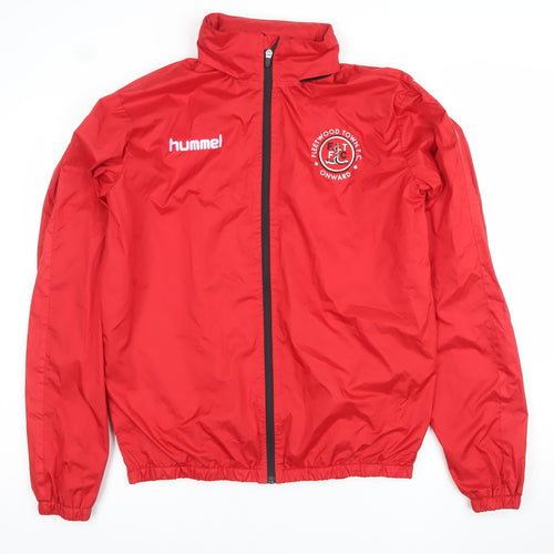 Hummel Men's Red L Windbreaker Sports Jacket Fleetwood Town