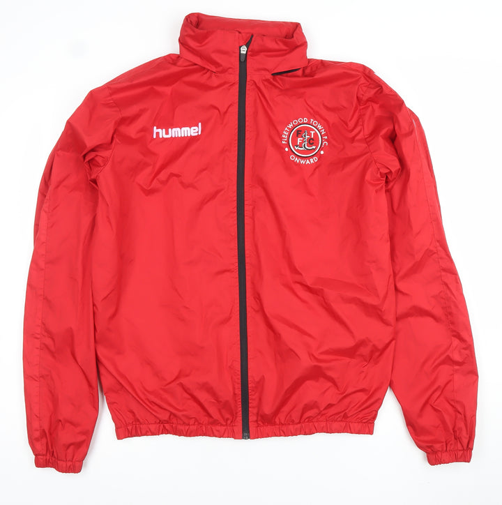 Hummel Men's Red L Windbreaker Sports Jacket Fleetwood Town