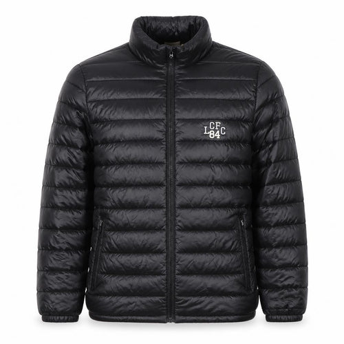Leicester City FC Men's Black Puffer Jacket Size L Nylon Polyester