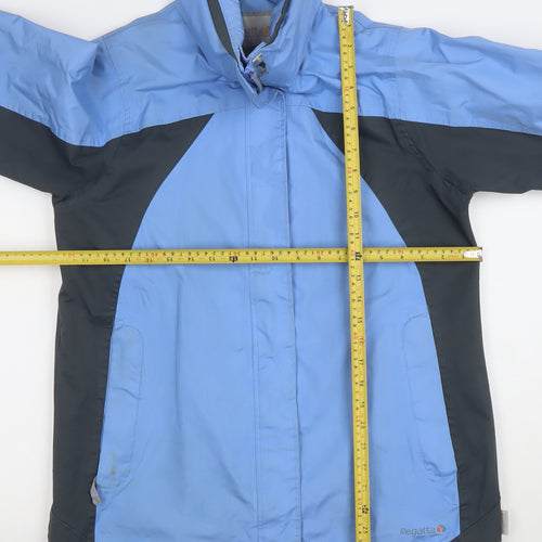 Regatta Womens Blue Waterproof Hydrafort Rain Coat Size 12
