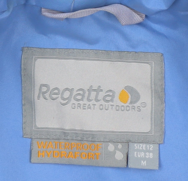 Regatta Womens Blue Waterproof Hydrafort Rain Coat Size 12