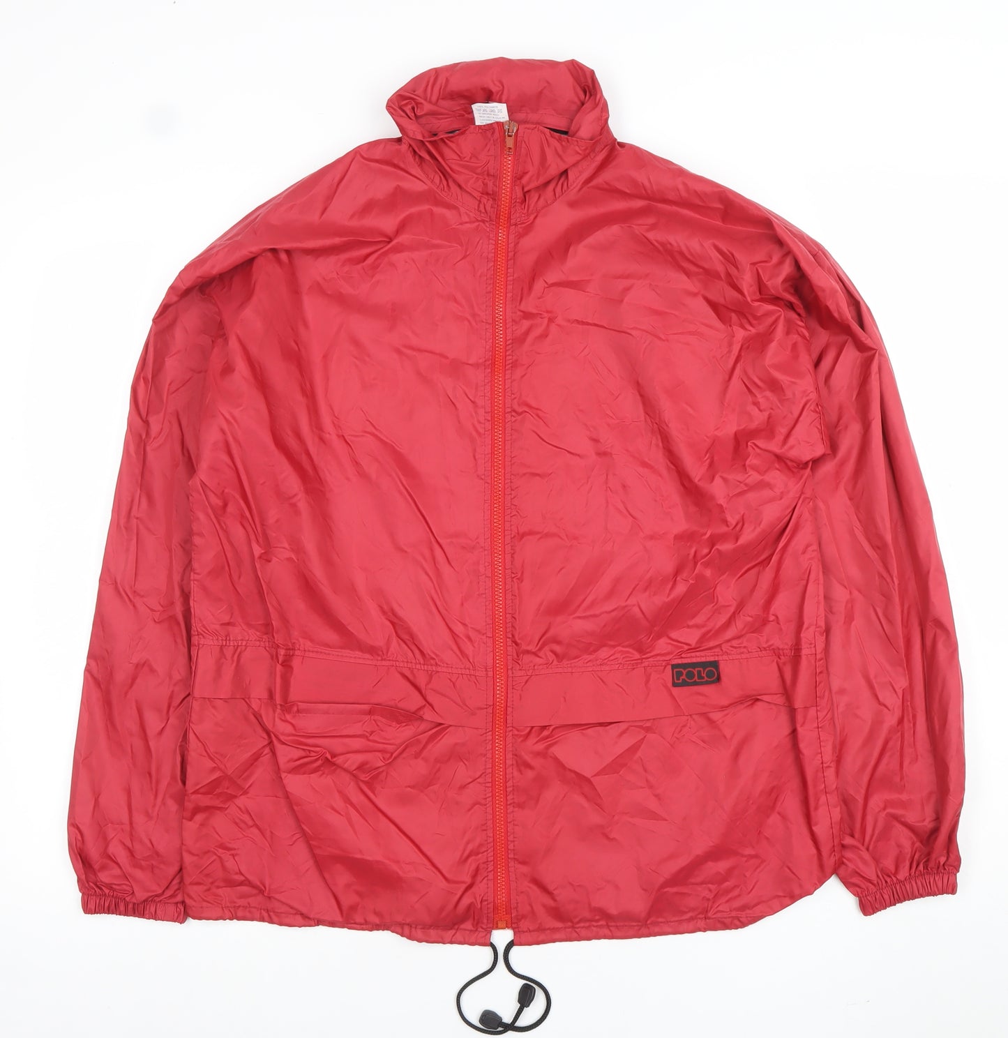 Polo Women Red Windbreaker Jacket M Lightweight Full Zip