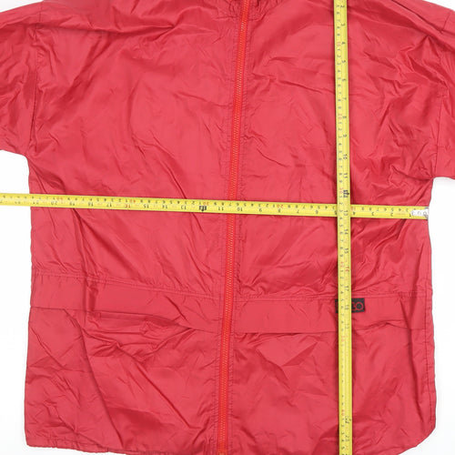 Polo Women Red Windbreaker Jacket M Lightweight Full Zip