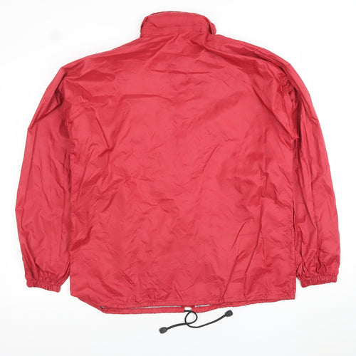 Polo Women Red Windbreaker Jacket M Lightweight Full Zip