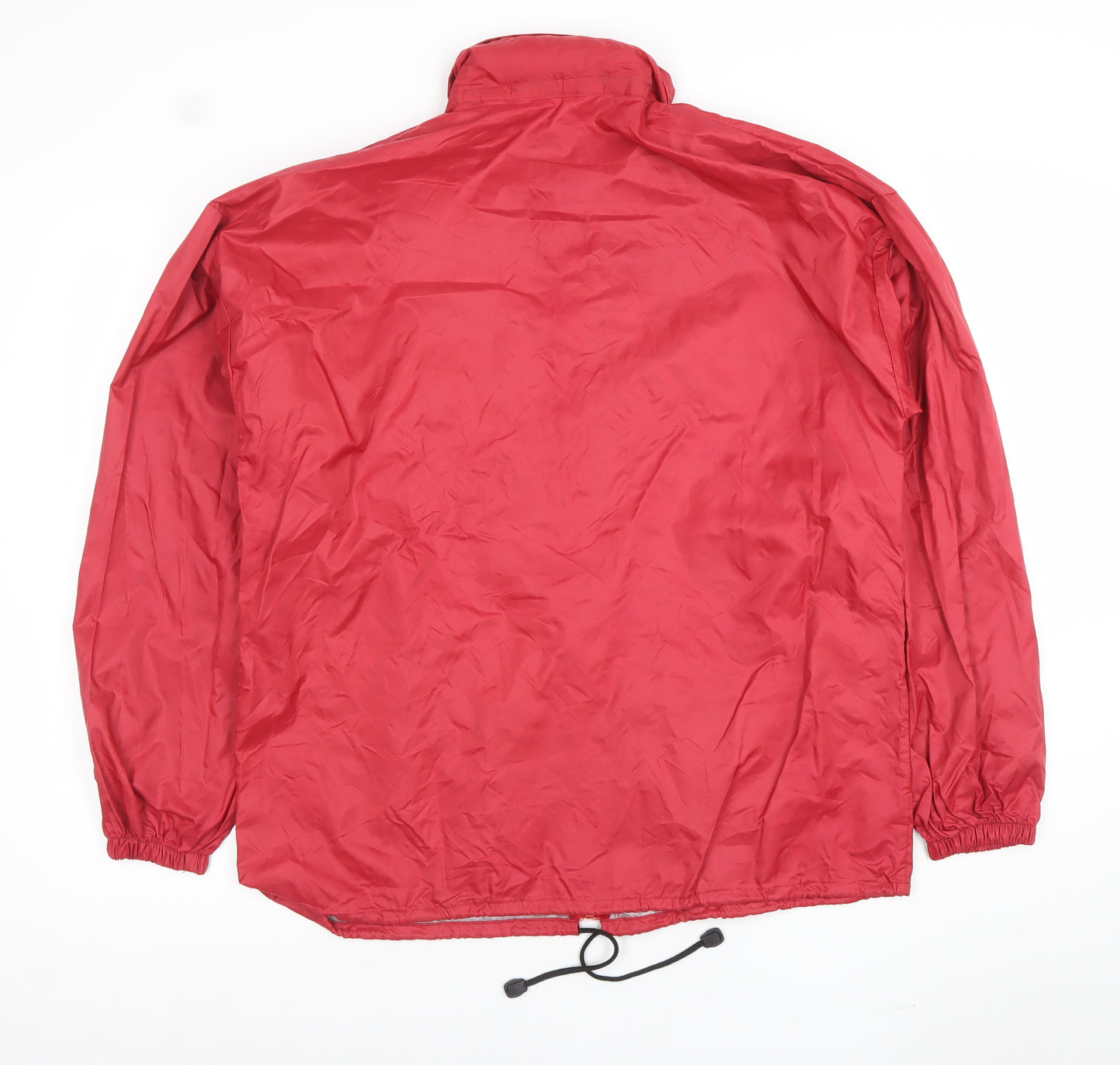 Polo Women Red Windbreaker Jacket M Lightweight Full Zip