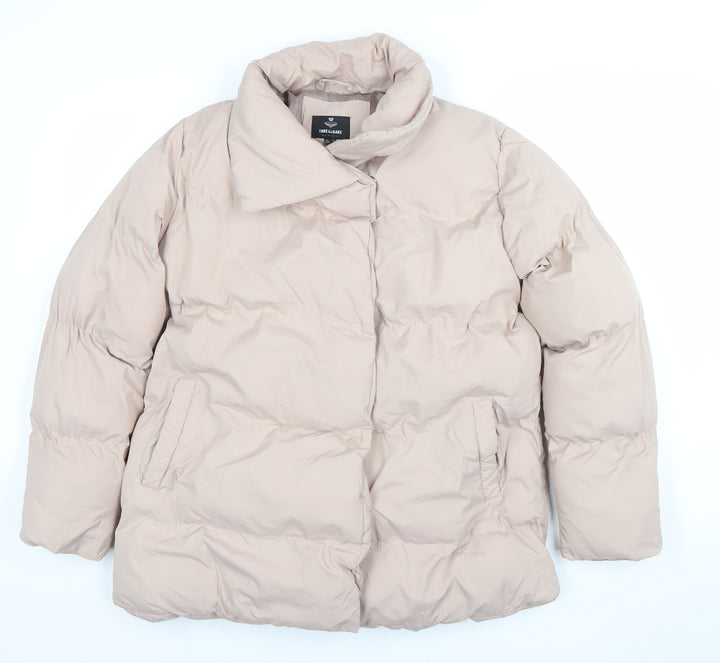 Threadbare Women Beige Size 8 Puffer Jacket Winter Warm Coat