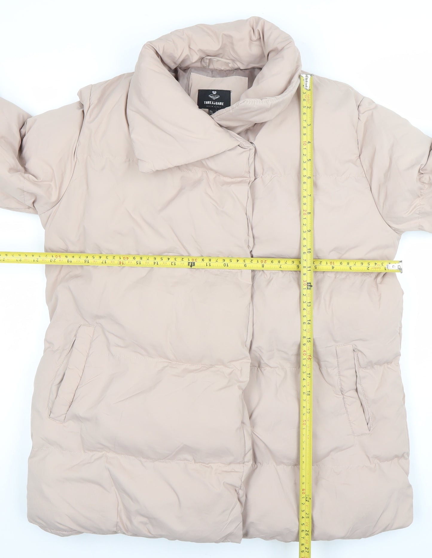 Threadbare Women Beige Size 8 Puffer Jacket Winter Warm Coat