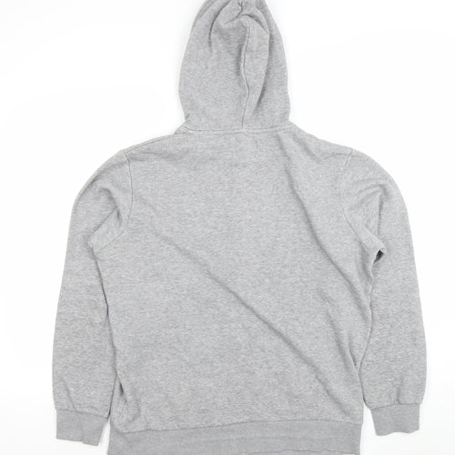 Jack & Jones Men's Grey Pullover Hoodie L Graphic Print Casual