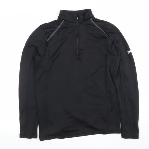 Slazenger Men's Black 1/4 Zip Athletic Pullover Sweatshirt Size M