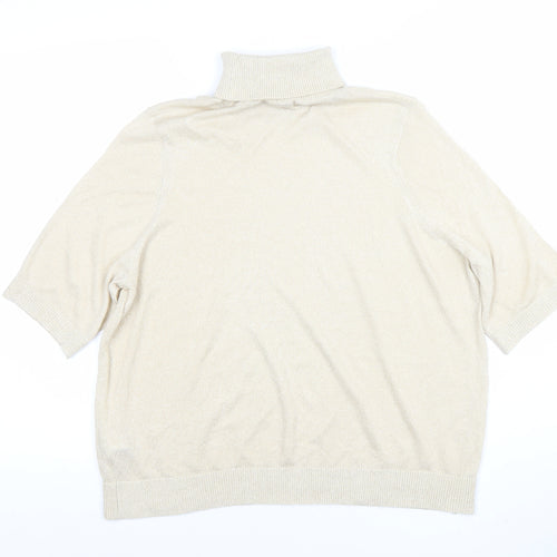 Marks and Spencer Women’s Beige Roll Neck Knit Top Size L