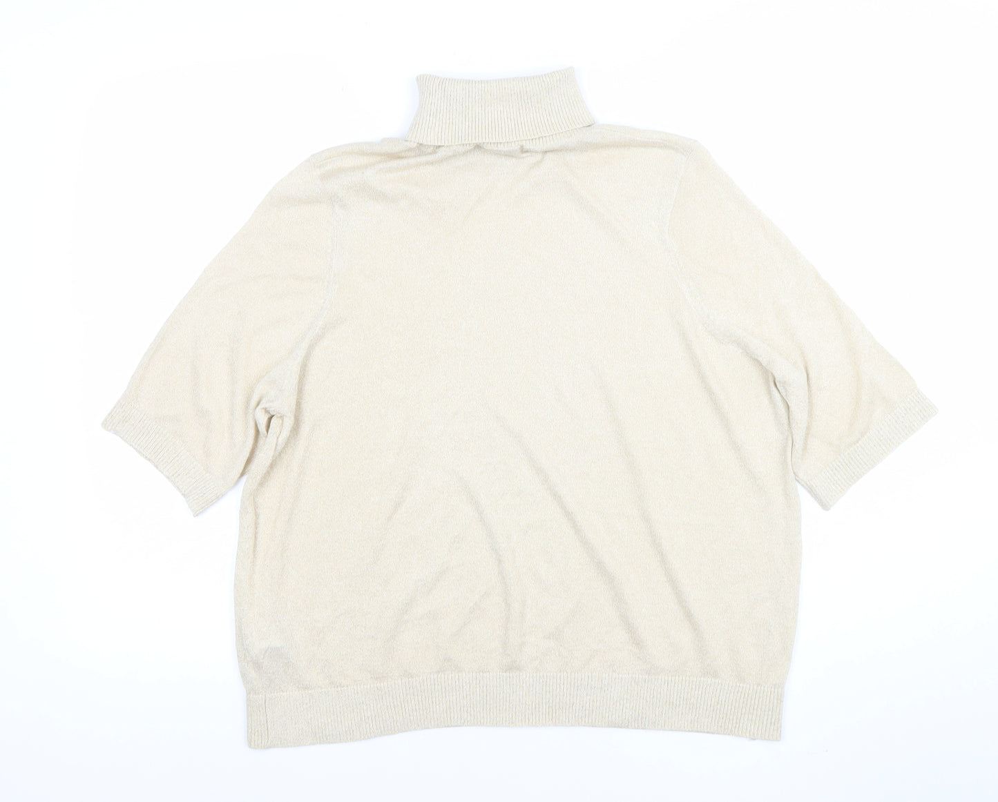 Marks and Spencer Women’s Beige Roll Neck Knit Top Size L