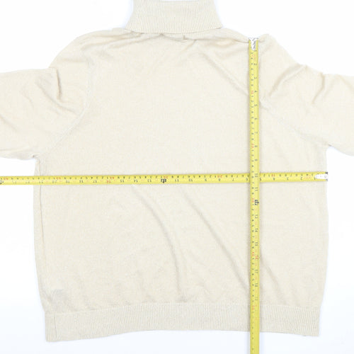 Marks and Spencer Women’s Beige Roll Neck Knit Top Size L