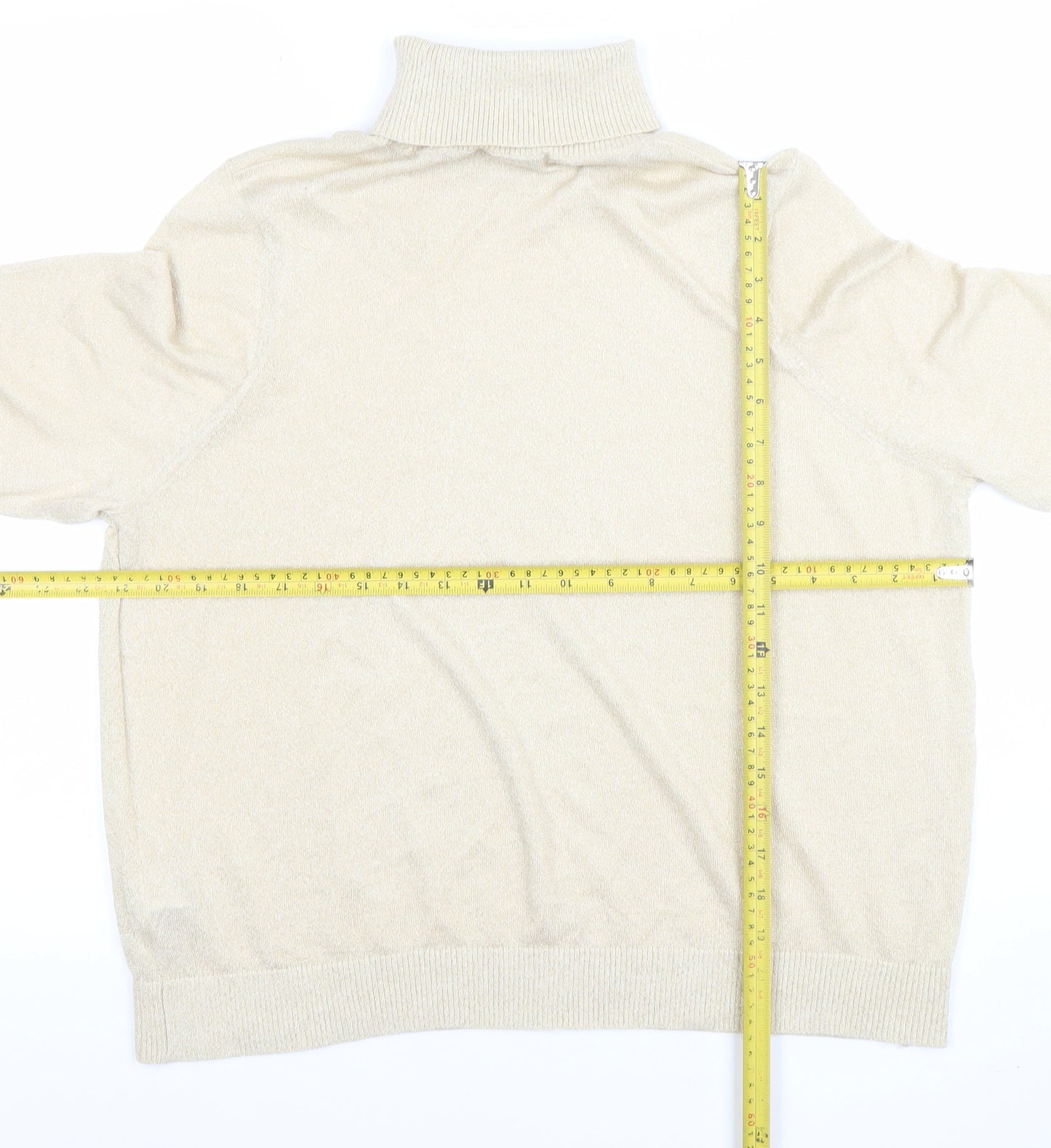 Marks and Spencer Women’s Beige Roll Neck Knit Top Size L